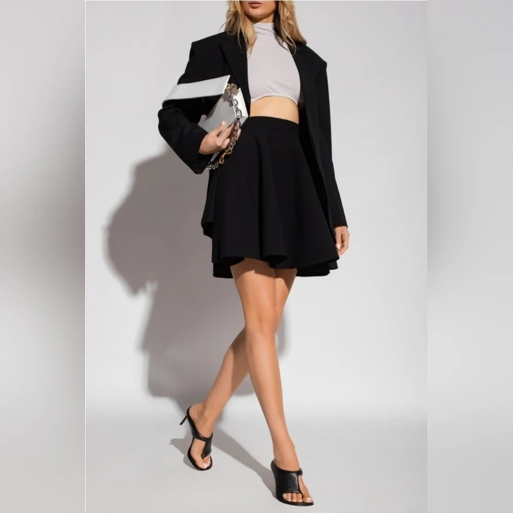 Michael Kors Women's Black A Line Flared Skirt Classy Business Casual Size 8